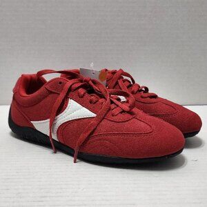 New Avia Lifestyle Sneakers - Red with White - Size 7 - faux suede